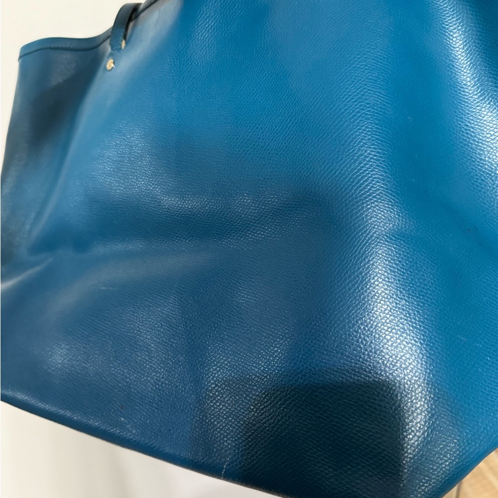 COACH glossy blue Leather Tote – (Slouchy & Soft) - Picture 2 of 15